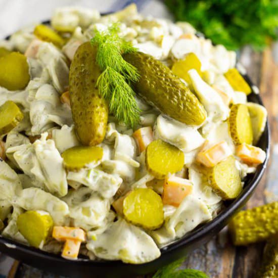 Dill Pickle Pasta Salad