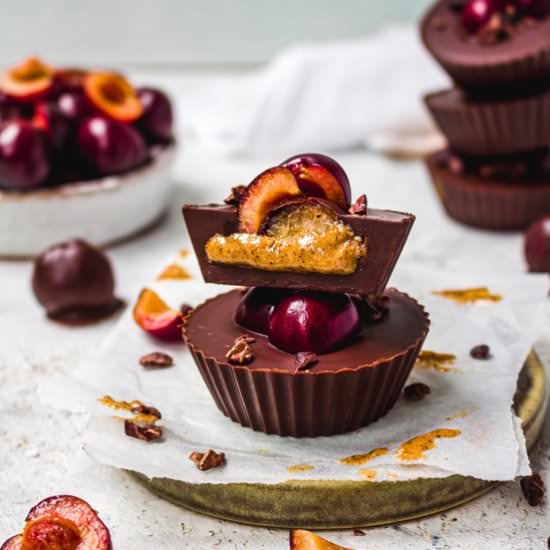 Chocolate Cherry Almond Butter Cups