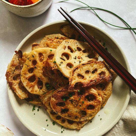 Chive Battered Lotus Root