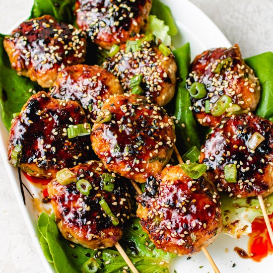 Japanese Grilled Teriyaki Meatballs