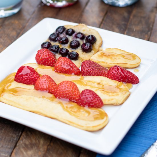 4th of July Pancake Platter