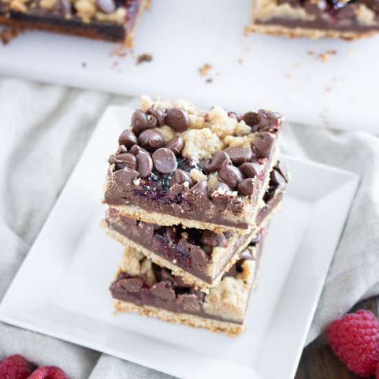 Chocolate Raspberry Crumb Bars