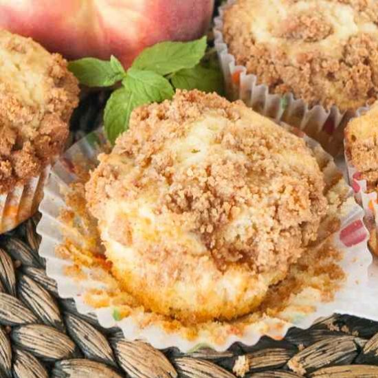 Fresh Peach Muffins