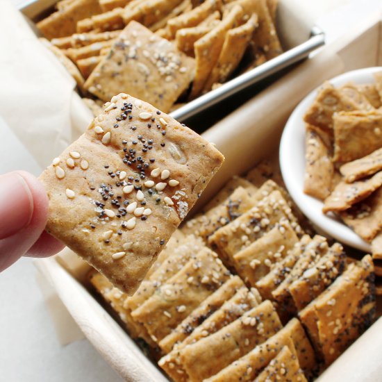 EASY SOURDOUGH CRACKERS