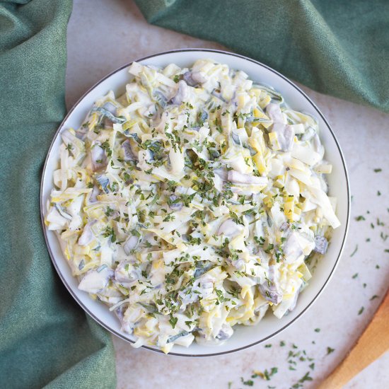 Mushroom Leek Salad