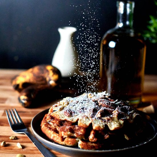 Banana Bread Waffles