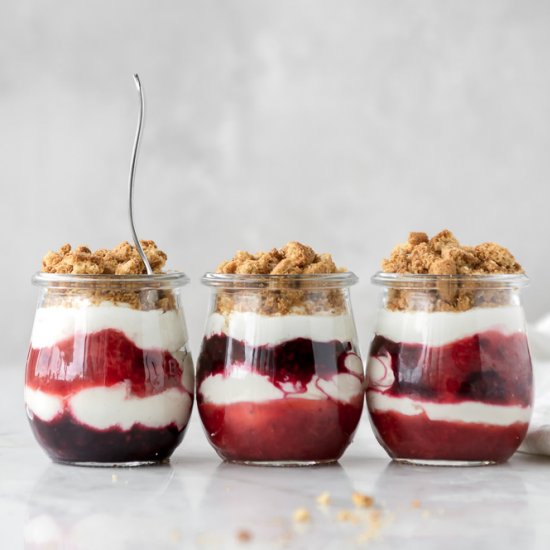 cheesecake gingersnap parfaits