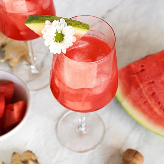 Watermelon Ginger Aperol Spritz