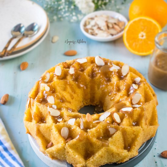 Almond Orange Caramel Bundt Cake