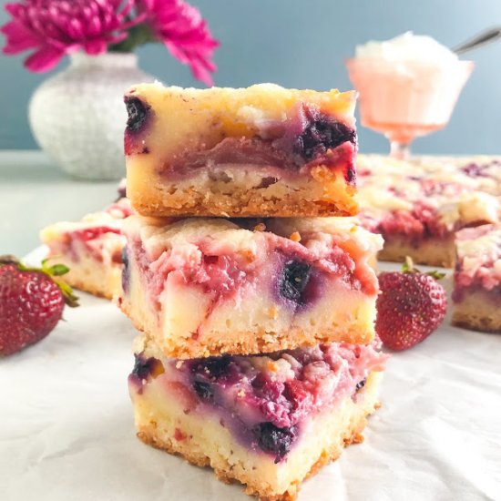 Mixed Berry Lemon Pie Bars