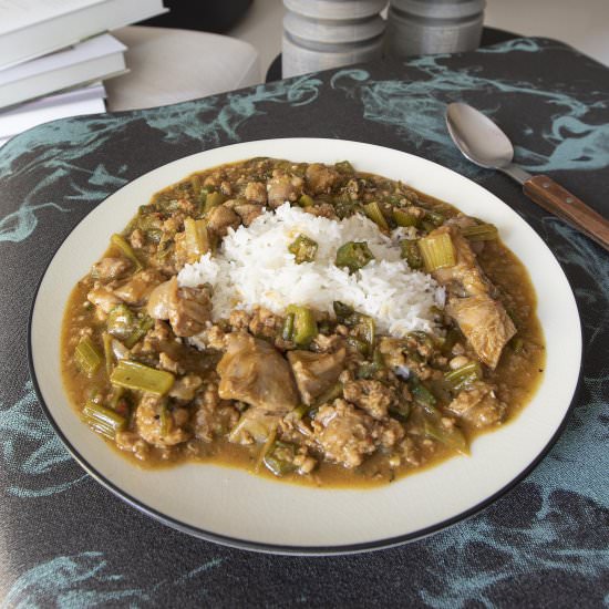 Chicken and sausage gumbo