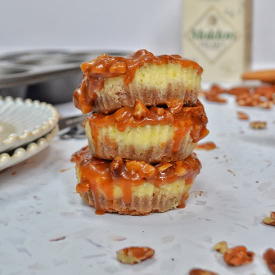 Mini Caramelised Pecan Cheesecakes