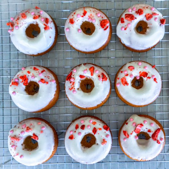 Strawberry Cake Donuts