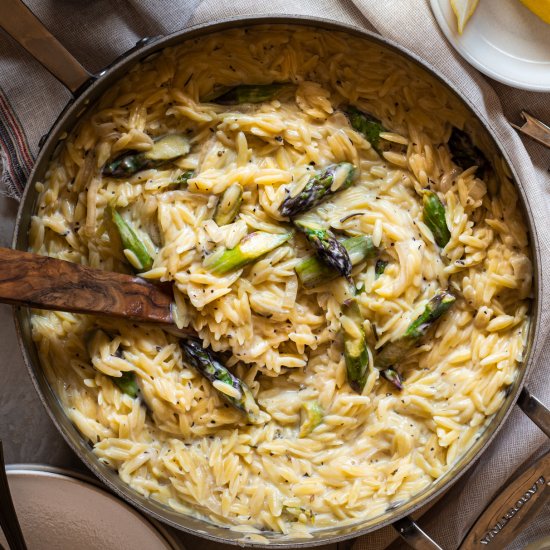 Creamy Asparagus Orzo