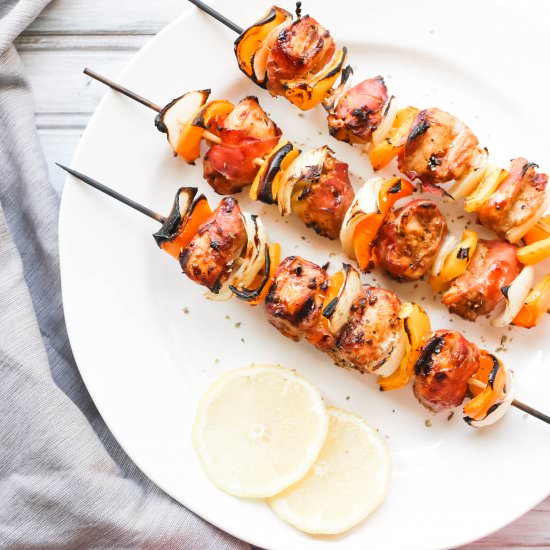 Prosciutto Wrapped Chicken Skewers