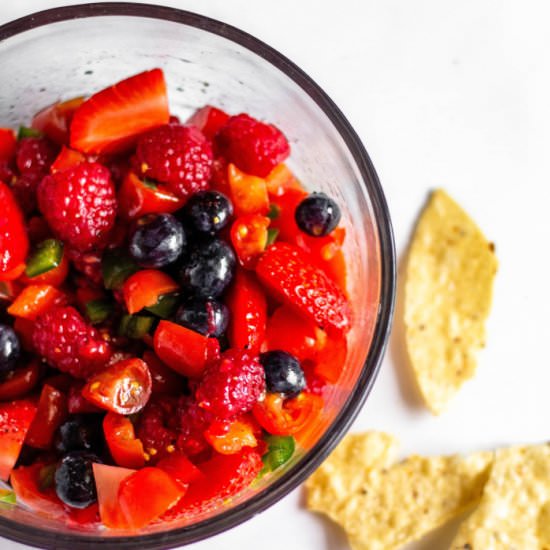 Red and Blue Berry Fruit Salsa