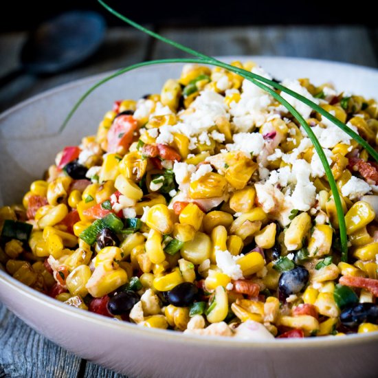 Easy Mexican Street Corn Salad