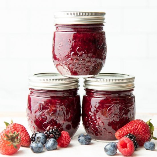 Mixed Berry Jam with Agave