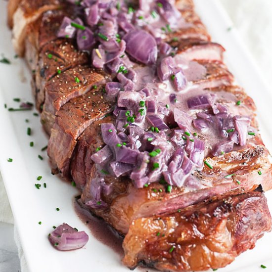 Steak with Shallot Sauce