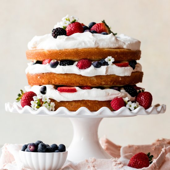 Fresh Berry Cream Cake