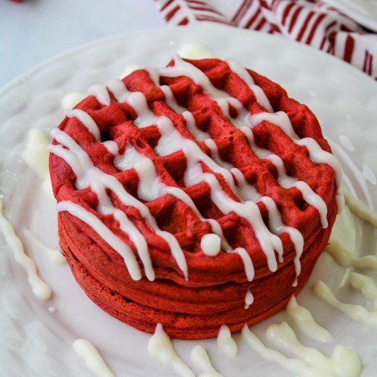 Red Velvet Mochi Waffles