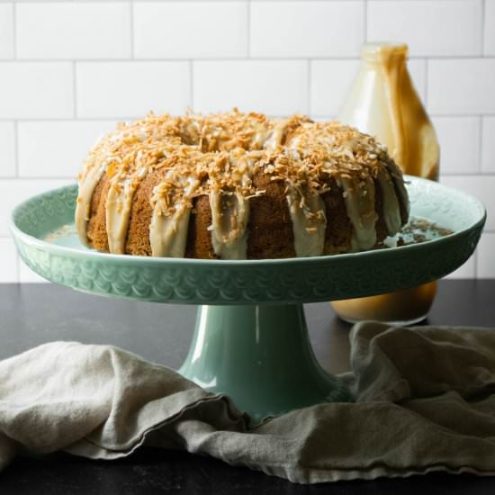 Coconut Caramel Apple Cake