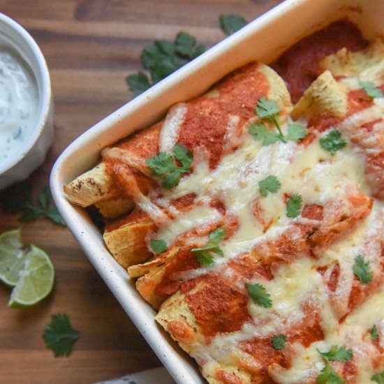 Soy Chorizo Enchiladas