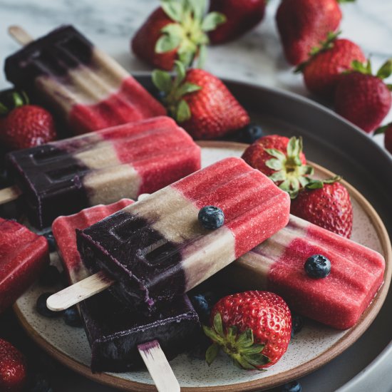 Patriotic Berry Popsicles