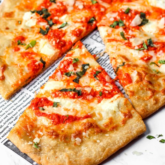 Roasted Red Pepper Pizza