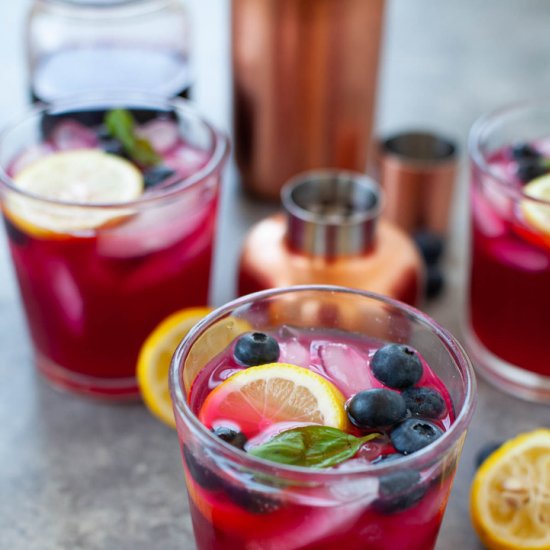 Blueberry Basil Vodka Lemonade