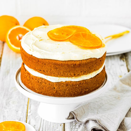 Eggless Orange Cake