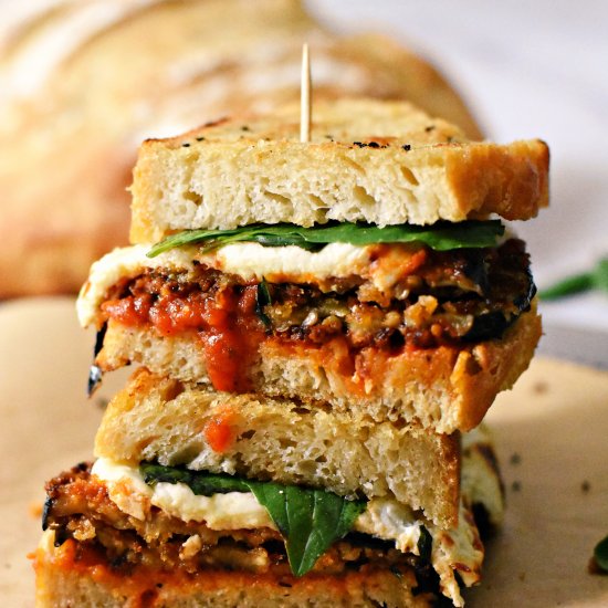 Eggplant Parmesan Sandwich