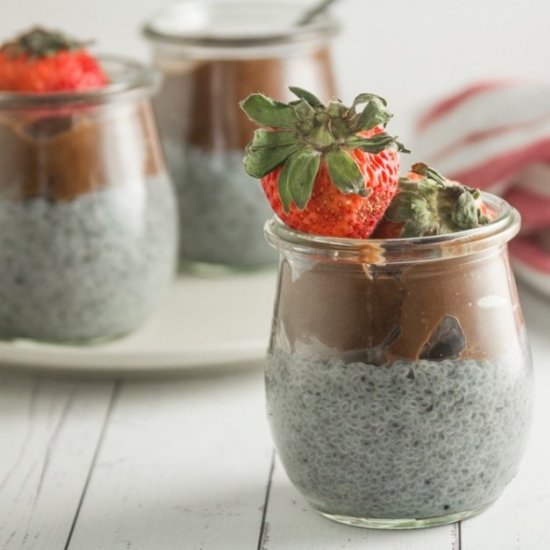 Healthy Chocolate Rose Pudding