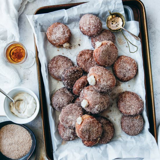 Cinnamon-Sugar Cognac Doughnuts