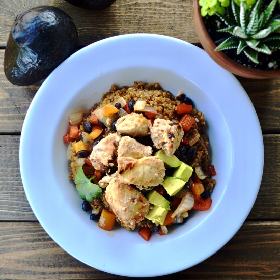 Southwestern Chicken Bulgur Bowl