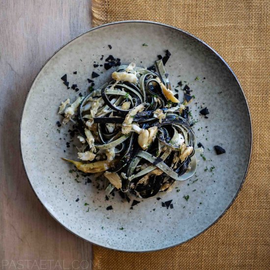 Squid Ink and Lemon Linguine