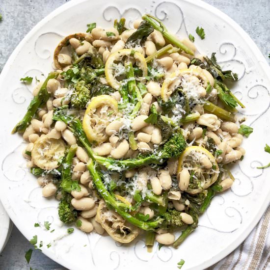 white beans with broccoli rabe