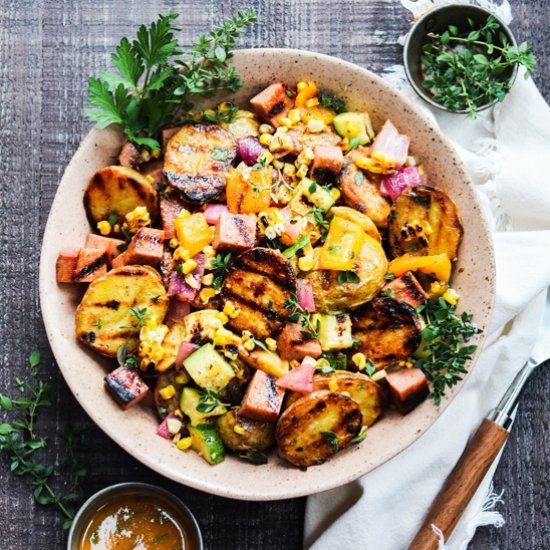 jersey-style grilled potato salad