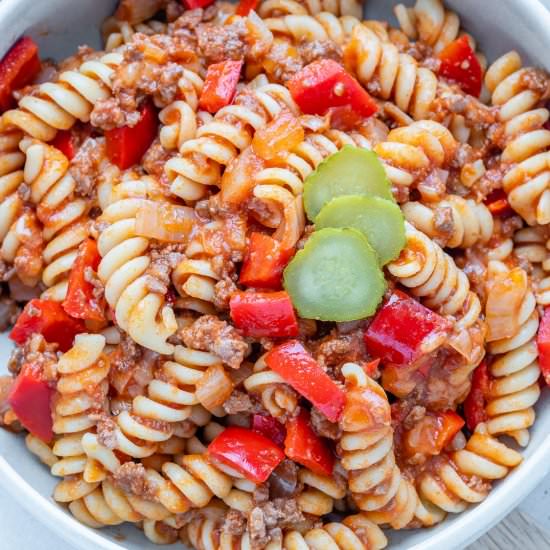 EASY CHEESEBURGER PASTA