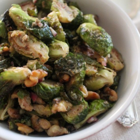 Roasted Brussels Sprouts and Walnut