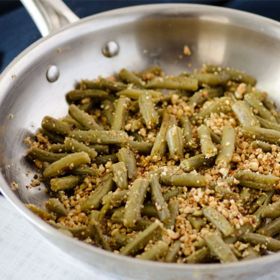 Pan Seared Canned Green Beans