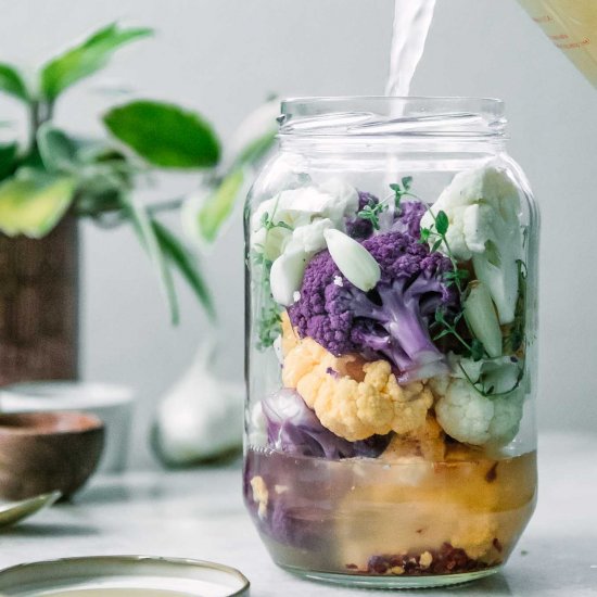 Refrigerator Pickled Cauliflower