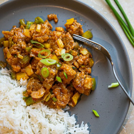 Sticky Pork Stir Fry