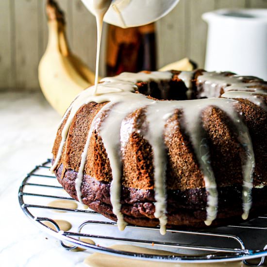 GF Chocolate Banana Bundt Cake