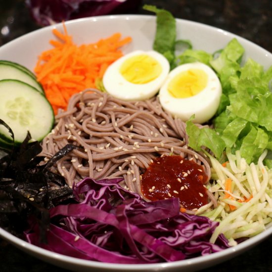 Korean Spicy Soba Noodle Salad