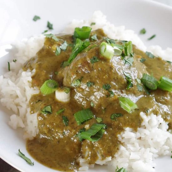 Thai Meatballs in Green Curry Sauce