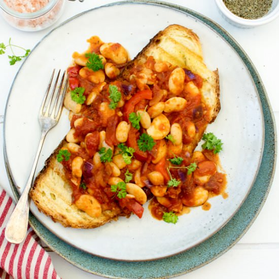 Smoky Beans on Toast [vegan]