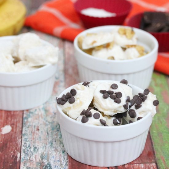 Frozen Yogurt Banana Bites