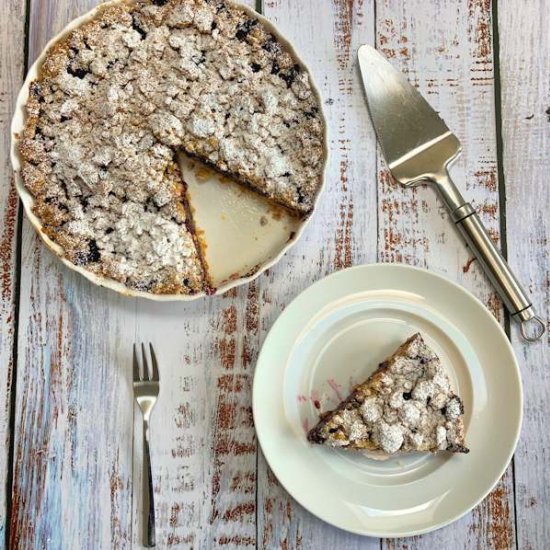 blueberry cornmeal tart