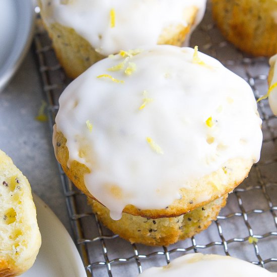 Glazed Lemon Poppy Seed Muffins